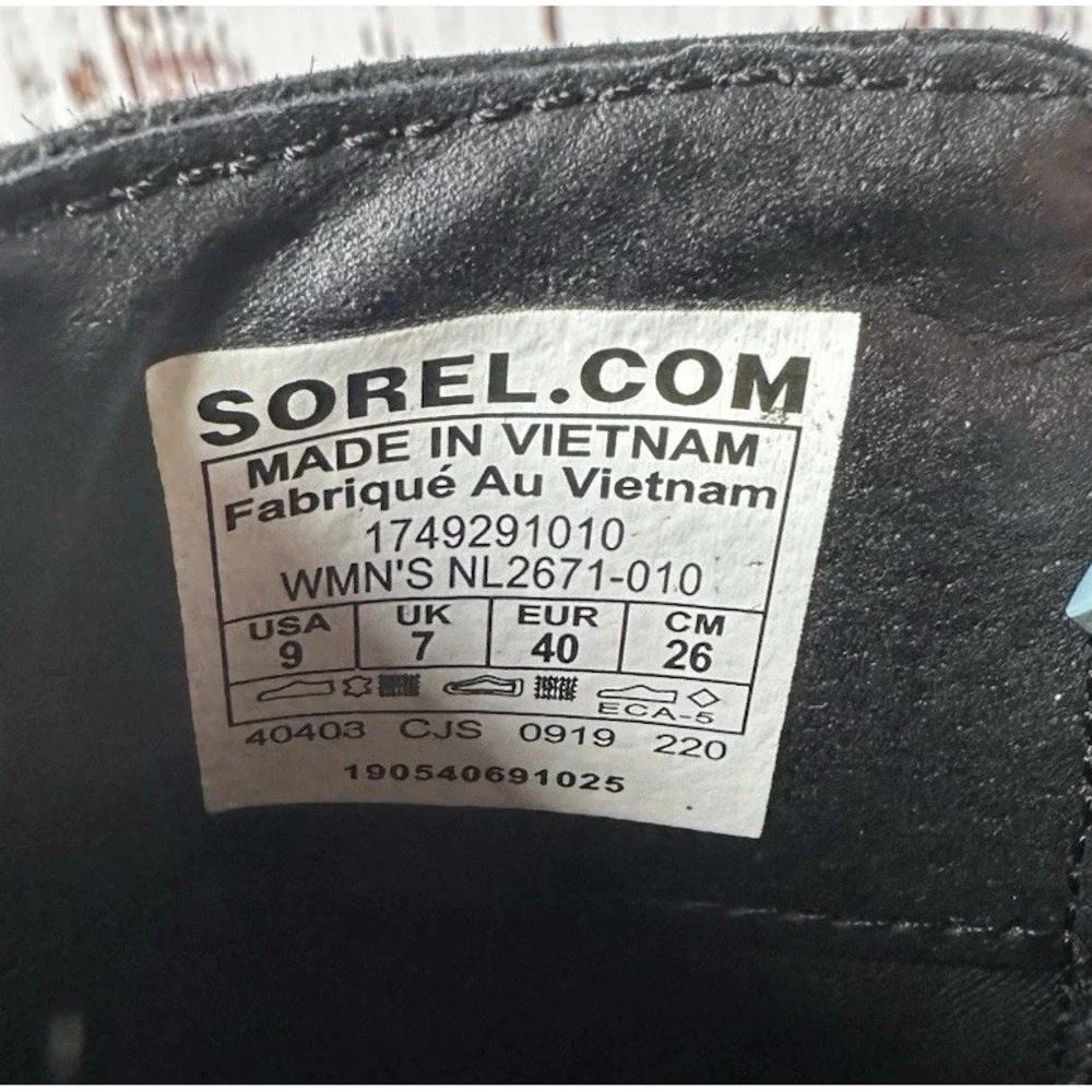 Sorel Emelie Chelsea Boot Women's 9‎ Black Leather NL2671-010 Waterproof